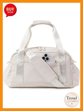 Mini Crossbody Gym Duffle Bag Wet Dry Compartment PU Workout Travel